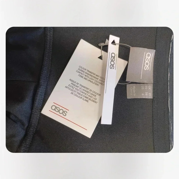 💥HOST  PICKx2💥 ASOS Design Scuba Bandeau Black Floral Lace Midi Dress Size 6 - Picture 12 of 15